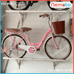 Xe Đạp Nữ Hàng Việt Nam khung sườn chắc chắn Size 20inch - Mã VN24
