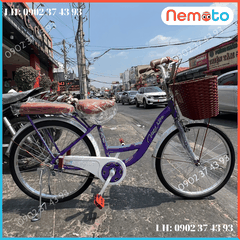 Xe Đạp Nữ Hàng Việt Nam khung sườn chắc chắn  Size 24inch - Mã VN24