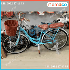 Xe Đạp Nữ Hàng Việt Nam khung sườn chắc chắn  Size 24inch - Mã VN24