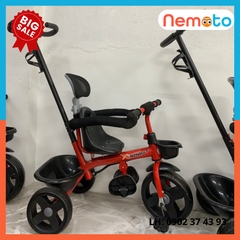 Xe 3 bánh tay đẩy tiện lợi, khung sườn chắc chắn, cho bé từ 10 tháng tuổi - 5 tuổi