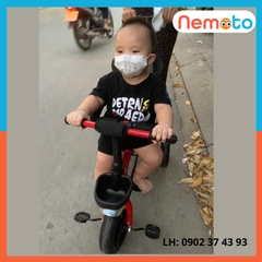 Xe 3 bánh tay đẩy tiện lợi, khung sườn chắc chắn, cho bé từ 10 tháng tuổi - 5 tuổi