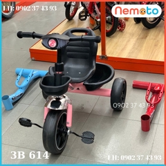 Xe Ba Bánh Khung Sườn Chắc Chắn Cho Bé 2-6 Tuổi - Có Đèn Nhạc Vui Nhộn 3B614