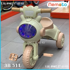 Xe Ba Bánh Đạp Gấp Gọn Siêu Đáng Yêu - Có Đèn, Nhạc 3B511
