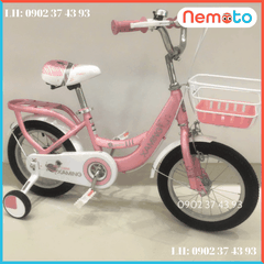 XE ĐẠP XAMING NỮ KHUNG LIỀN CHẮC CHẮN HỒNG CHO BÉ GÁI TỪ 4-10T (XM11)