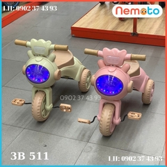 Xe Ba Bánh Đạp Gấp Gọn Siêu Đáng Yêu - Có Đèn, Nhạc 3B511