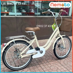 Xe Đạp Nữ 2 Gióng Cứng Cáp Cao Cấp Size 20inch - Mã MINI 2 GIÓNG