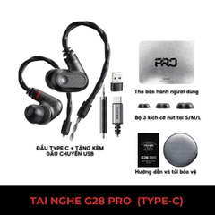 Plextone G28 Pro – Tai Nghe Gaming HiFi Chống Ồn, Định Vị Chuẩn, Màng Loa Kim Cương, 2 Cổng Type-C & 3.5mm