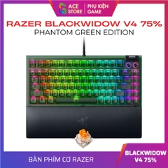 Bàn phím cơ Razer BlackWidow V4 75% Phantom Green Edition RGB Hotswap Razer Switch Orange RZ03-05003300-R3M1