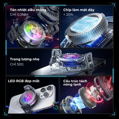 Plextone UF1  | Quạt tản nhiệt từ tính dành cho điện thoại 2 chế độ làm lạnh