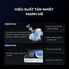 Flydigi BS2 / BS2 Pro | Để tản nhiệt laptop cao cấp không tiếng ồn, tích hợp 4 chế độ làm mát
