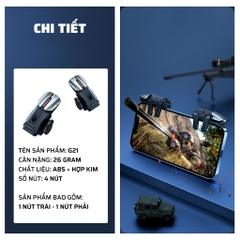 G21 | Nút bắn chơi game bằng 6 ngón chơi PUBG Mobile, Freefire, Call of Duty