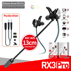 Plextone RX3 PRO | Tai nghe chơi game mic rời, chống ồn, jack 3.5mm sử dụng điện thoại, laptop, PC