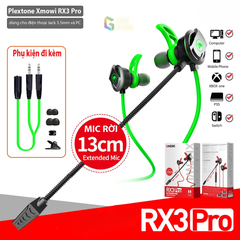 Plextone RX3 PRO | Tai nghe chơi game mic rời, chống ồn, jack 3.5mm sử dụng điện thoại, laptop, PC
