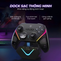 Tay Cầm EasySMX D10 Wireless 1000Hz – TMR Joystick Chống Drift – Dock Sạc RGB | PC / Android / iOS / Switch