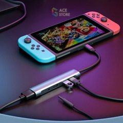 Cổng chuyển đổi đa năng Hub Type-C to 5 in 1 hỗ trợ HDMI K561, Jack 3.5mm, USB 3.0, Sạc PD 60W