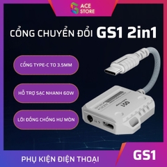 Plextone GS1 2in1 | Cáp chuyển đổi chia cổng sạc và tai nghe hỗ trợ sạc nhanh 60W [Gace Store]