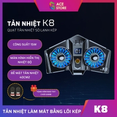 Quạt tản nhiệt  K8 | Tản nhiệt sò lạnh kép hỗ trợ chơi game và livestream dành cho điện thoại