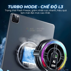 [Có sẵn] Quạt tản nhiệt máy tính bảng sò lạnh TH06 Pro -  Kiểm soát nhiệt độ thông minh,Tích hợp AI công suất 24W