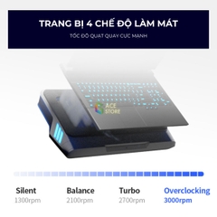 Flydigi BS1 | Để tản nhiệt laptop cao cấp không tiếng ồn, tích hợp 4 chế độ làm mát