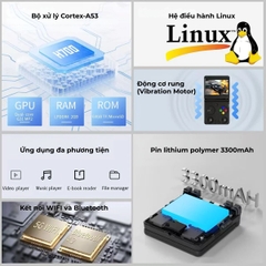 Anbernic RG34XXSP - Máy Chơi Game Retro Gập Gọn Siêu Di Động, Cài Sẵn Game Chất Lượng (Thẻ Nhớ 64GB)