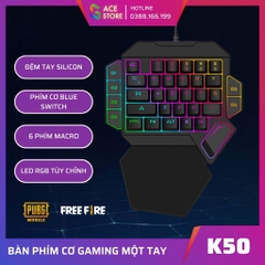 Bàn phím K50 | Bàn phím cơ gaming một tay 35 phím, có LED RGB, 6 phím macro