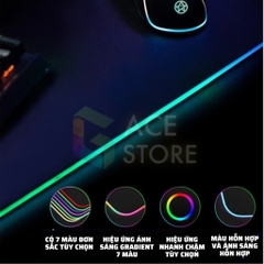 Bàn Di Chuột RGB, Lót Chuột Pad đèn led RGB dày 4mm siêu bền