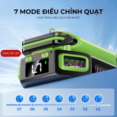 Quạt Tản Nhiệt Từ Tính X111 -  Hiệu Quả Làm Mát Tối Ưu | Pin Rời 1800mAh, Màn Hình LED RGB Cho Điện Thoại & Máy Tính Bảng