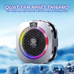 [Siêu Sale] Quạt tản nhiệt điện thoại sò lạnh TH16 Pro - Tản nhiệt từ tính tích hợp AI, Led RGB Không tụt FPS khi gaming