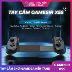 Tay Cầm GameSir X5s – Không dây Đa Nền Tảng, Hall Effect, Gyro 6 Trục, Kẹp Điện Thoại, Switch2/Android/PC