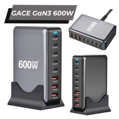 Trạm Sạc Nhanh Đa Năng GACE GaN3 160/320/600 – Cổng Type-C & USB PD, Sạc Laptop, Điện Thoại, Máy Tính Bảng