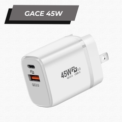 Combo Cốc/Củ Sạc Gace 45W & Dây Cáp Sạc 2M 240W