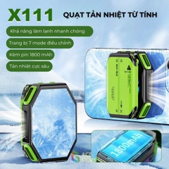 Quạt Tản Nhiệt Từ Tính X111 -  Hiệu Quả Làm Mát Tối Ưu | Pin Rời 1800mAh, Màn Hình LED RGB Cho Điện Thoại & Máy Tính Bảng