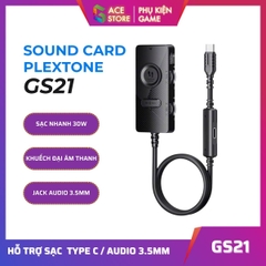 Sound Card Plextone GS21 | Hỗ trợ sạc 30w và tai nghe 3.5mm