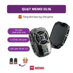 Memo DL16 | Quạt tản nhiệt sò lạnh cho điện thoại, Màn hình LED hiển thị nhiệt độ, LED RGB
