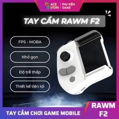 Tay Cầm Chơi Game Rawm F2 - Độ Trễ Thấp, Joystick Nhạy, Hỗ Trợ Autotap | Tay Cầm Tương Thích Điện Thoại & Máy Tính Bảng