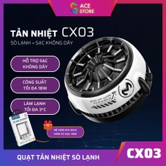 Memo CX03 | Quạt tản nhiệt sò lạnh nam châm hỗ trợ sạc không dây