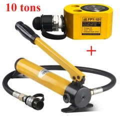 [cao 45]Kích thủy lực 10 tấn thân mỏng FPY-101 kèm bơm CP-180