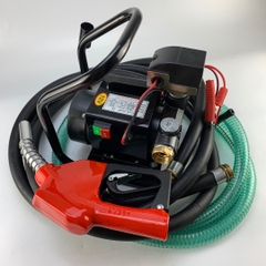 Máy bơm dầu 24V 550W tự động + cò bơm chống tràn + ống hút dẫn dầu