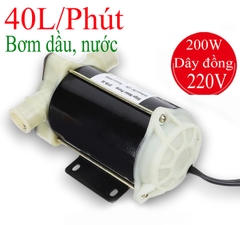 Bơm bơm nước đáy tầu thuyền DYB-30, điện 12V/24V/220V công suất 200W tôi đa 40 lít/1phút