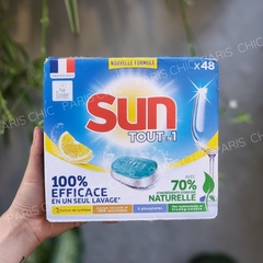 Viên rửa bát Sun hiệu quả lành tính chính hãng Pháp All in 1 (đã gồm muối, bóng + vệ sinh máy)