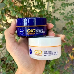 Cặp kem dưỡng da Nivea Q10 chống nhăn chống lão hóa ngày và đêm 50ml chính hãng Pháp