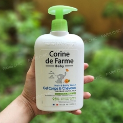 Sữa tắm gội cho bé Corine de Farme 500ml thành phần từ thiên nhiên dịu nhẹ an toàn chính hãng Pháp