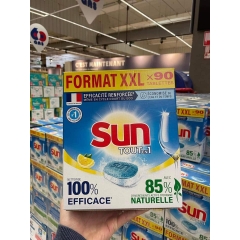 Viên rửa bát Sun hiệu quả lành tính chính hãng Pháp All in 1 (đã gồm muối, bóng + vệ sinh máy)