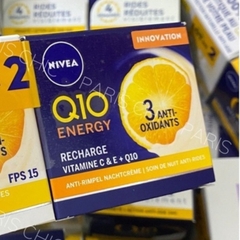 Cặp kem dưỡng da Nivea Q10 chống nhăn chống lão hóa ngày và đêm 50ml chính hãng Pháp