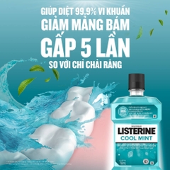 [Chính hãng Pháp] Nước súc miệng Listerine sạch sâu, thơm miệng, chống nhiệt miệng, viêm nướu