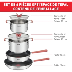 Các chảo chính hãng Tefal mua tại siêu thị Pháp (đáy in chìm Made in France)