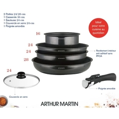 Các bộ nồi chảo chính hãng Arthur Martin Pháp (bill mua siêu thị Pháp)