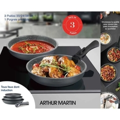 Các bộ nồi chảo chính hãng Arthur Martin Pháp (bill mua siêu thị Pháp)