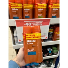 Gel/ mousse bọt cạo râu Gillette dùng siêu thích, chính hãng Pháp, Made in UK/ US/ Germany