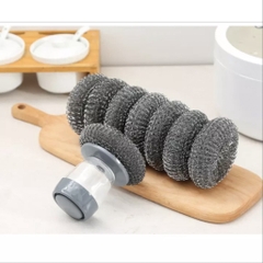 Dụng cụ cọ xoong nồi thông minh tích hợp bình đựng dầu